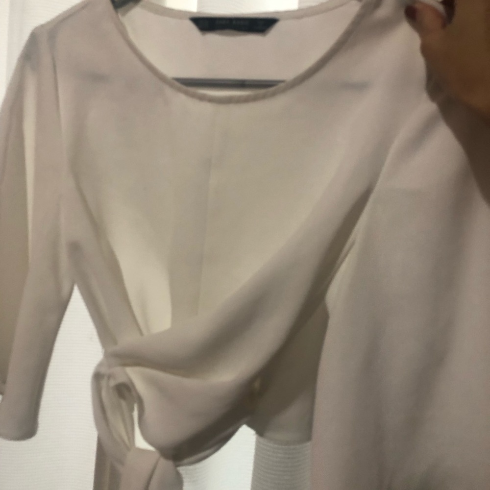 zara white top